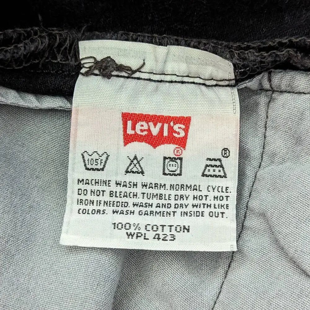 Vintage Y2K Levi 501 Jeans Black Faded Colombia Button Fly Mens 40 Pant Denim
